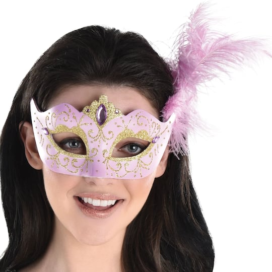 Lavender Fiber Optic Light Up Mask